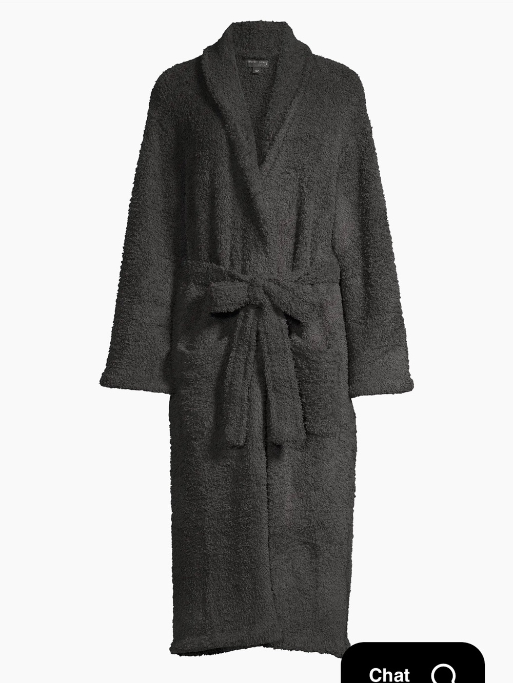 Barefoot Dreams Cozy Long Sherpa Robe in Charcoal